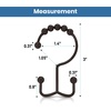 image:imageUtopia Bedding Double Glide Roller Shower Curtain Hooks Double Sided Rings Rust Proof Shower Curtain Hooks Matt NickelBronze