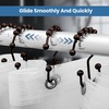 image:imageUtopia Bedding Double Glide Roller Shower Curtain Hooks Double Sided Rings Rust Proof Shower Curtain Hooks Matt NickelBronze
