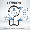image:imageUtopia Bedding Double Glide Roller Shower Curtain Hooks Double Sided Rings Rust Proof Shower Curtain Hooks Matt NickelBronze
