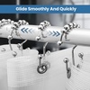 image:imageUtopia Bedding Double Glide Roller Shower Curtain Hooks Double Sided Rings Rust Proof Shower Curtain Hooks Matt NickelChrome