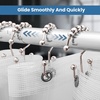 image:imageUtopia Bedding Double Glide Roller Shower Curtain Hooks Double Sided Rings Rust Proof Shower Curtain Hooks Matt NickelMatt Nickel