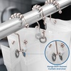 image:imageUtopia Bedding Double Glide Roller Shower Curtain Hooks Double Sided Rings Rust Proof Shower Curtain Hooks Matt NickelMatt Nickel