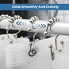image:imageUtopia Bedding Double Glide Roller Shower Curtain Hooks Double Sided Rings Rust Proof Shower Curtain Hooks Matt NickelNickel