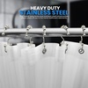 image:imageUtopia Bedding Double Glide Roller Shower Curtain Hooks Double Sided Rings Rust Proof Shower Curtain Hooks Matt NickelNickel