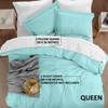 image:imageUtopia Bedding Duvet Cover Queen Size  3 Piece with Zipper Closure  1 Comforter Cover 90X90 Inches amp 2 Pillow Shams 20X26 Inches Ivory Comforter Not IncludedSpa Blue