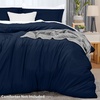 image:imageUtopia Bedding Duvet Cover Queen Size  3 Piece with Zipper Closure  1 Comforter Cover 90X90 Inches amp 2 Pillow Shams 20X26 Inches Ivory Comforter Not IncludedNavy