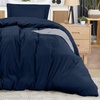 image:imageUtopia Bedding Duvet Cover Queen Size  3 Piece with Zipper Closure  1 Comforter Cover 90X90 Inches amp 2 Pillow Shams 20X26 Inches Ivory Comforter Not IncludedNavy