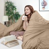 image:imageUtopia Bedding Duvet Cover Queen Size  3 Piece with Zipper Closure  1 Comforter Cover 90X90 Inches amp 2 Pillow Shams 20X26 Inches Ivory Comforter Not IncludedSand