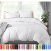 image:imageUtopia Bedding Duvet Cover Queen Size  3 Piece with Zipper Closure  1 Comforter Cover 90X90 Inches amp 2 Pillow Shams 20X26 Inches Ivory Comforter Not IncludedWhite
