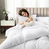 image:imageUtopia Bedding Duvet Cover Queen Size  3 Piece with Zipper Closure  1 Comforter Cover 90X90 Inches amp 2 Pillow Shams 20X26 Inches Ivory Comforter Not IncludedWhite