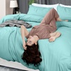 image:imageUtopia Bedding Duvet Cover Queen Size  3 Piece with Zipper Closure  1 Comforter Cover 90X90 Inches amp 2 Pillow Shams 20X26 Inches Ivory Comforter Not IncludedSpa Blue