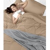 image:imageUtopia Bedding Duvet Cover Queen Size  3 Piece with Zipper Closure  1 Comforter Cover 90X90 Inches amp 2 Pillow Shams 20X26 Inches Ivory Comforter Not IncludedSand