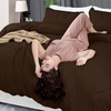 image:imageUtopia Bedding Duvet Cover Queen Size  3 Piece with Zipper Closure  1 Comforter Cover 90X90 Inches amp 2 Pillow Shams 20X26 Inches Ivory Comforter Not IncludedBrown