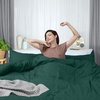 image:imageUtopia Bedding Duvet Cover Queen Size  3 Piece with Zipper Closure  1 Comforter Cover 90X90 Inches amp 2 Pillow Shams 20X26 Inches Ivory Comforter Not IncludedEmerald