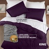 image:imageUtopia Bedding Duvet Cover Queen Size  3 Piece with Zipper Closure  1 Comforter Cover 90X90 Inches amp 2 Pillow Shams 20X26 Inches Ivory Comforter Not IncludedPurple