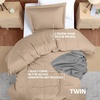 image:imageUtopia Bedding Duvet Cover Queen Size  3 Piece with Zipper Closure  1 Comforter Cover 90X90 Inches amp 2 Pillow Shams 20X26 Inches Ivory Comforter Not IncludedSand