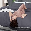 image:imageUtopia Bedding Duvet Cover Queen Size  3 Piece with Zipper Closure  1 Comforter Cover 90X90 Inches amp 2 Pillow Shams 20X26 Inches Ivory Comforter Not IncludedGrey