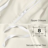 image:imageUtopia Bedding Duvet Cover Queen Size  3 Piece with Zipper Closure  1 Comforter Cover 90X90 Inches amp 2 Pillow Shams 20X26 Inches Ivory Comforter Not IncludedIvory