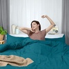 image:imageUtopia Bedding Duvet Cover Queen Size  3 Piece with Zipper Closure  1 Comforter Cover 90X90 Inches amp 2 Pillow Shams 20X26 Inches Ivory Comforter Not IncludedDenim Blue