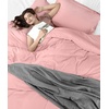 image:imageUtopia Bedding Duvet Cover Queen Size  3 Piece with Zipper Closure  1 Comforter Cover 90X90 Inches amp 2 Pillow Shams 20X26 Inches Ivory Comforter Not IncludedPink