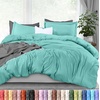 image:imageUtopia Bedding Duvet Cover Queen Size  3 Piece with Zipper Closure  1 Comforter Cover 90X90 Inches amp 2 Pillow Shams 20X26 Inches Ivory Comforter Not IncludedSpa Blue