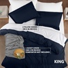 image:imageUtopia Bedding Duvet Cover Queen Size  3 Piece with Zipper Closure  1 Comforter Cover 90X90 Inches amp 2 Pillow Shams 20X26 Inches Ivory Comforter Not IncludedNavy