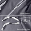 image:imageUtopia Bedding Duvet Cover Queen Size  3 Piece with Zipper Closure  1 Comforter Cover 90X90 Inches amp 2 Pillow Shams 20X26 Inches Ivory Comforter Not IncludedGrey