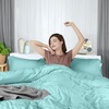 image:imageUtopia Bedding Duvet Cover Queen Size  3 Piece with Zipper Closure  1 Comforter Cover 90X90 Inches amp 2 Pillow Shams 20X26 Inches Ivory Comforter Not IncludedSpa Blue