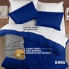 image:imageUtopia Bedding Duvet Cover Queen Size  3 Piece with Zipper Closure  1 Comforter Cover 90X90 Inches amp 2 Pillow Shams 20X26 Inches Ivory Comforter Not IncludedRoyal Blue