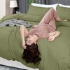 image:imageUtopia Bedding Duvet Cover Queen Size  3 Piece with Zipper Closure  1 Comforter Cover 90X90 Inches amp 2 Pillow Shams 20X26 Inches Ivory Comforter Not IncludedOlive