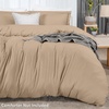 image:imageUtopia Bedding Duvet Cover Queen Size  3 Piece with Zipper Closure  1 Comforter Cover 90X90 Inches amp 2 Pillow Shams 20X26 Inches Ivory Comforter Not IncludedSand