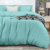image:imageUtopia Bedding Duvet Cover Queen Size  3 Piece with Zipper Closure  1 Comforter Cover 90X90 Inches amp 2 Pillow Shams 20X26 Inches Ivory Comforter Not IncludedSpa Blue