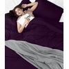image:imageUtopia Bedding Duvet Cover Queen Size  3 Piece with Zipper Closure  1 Comforter Cover 90X90 Inches amp 2 Pillow Shams 20X26 Inches Ivory Comforter Not IncludedPurple