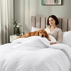 image:imageUtopia Bedding Duvet Cover Queen Size  3 Piece with Zipper Closure  1 Comforter Cover 90X90 Inches amp 2 Pillow Shams 20X26 Inches Ivory Comforter Not IncludedWhite