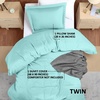 image:imageUtopia Bedding Duvet Cover Queen Size  3 Piece with Zipper Closure  1 Comforter Cover 90X90 Inches amp 2 Pillow Shams 20X26 Inches Ivory Comforter Not IncludedSpa Blue
