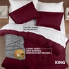 image:imageUtopia Bedding Duvet Cover Queen Size  3 Piece with Zipper Closure  1 Comforter Cover 90X90 Inches amp 2 Pillow Shams 20X26 Inches Ivory Comforter Not IncludedBurgundy