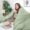 image:imageUtopia Bedding Duvet Cover Queen Size  3 Piece with Zipper Closure  1 Comforter Cover 90X90 Inches amp 2 Pillow Shams 20X26 Inches Ivory Comforter Not IncludedSage