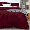 image:imageUtopia Bedding Duvet Cover Queen Size  3 Piece with Zipper Closure  1 Comforter Cover 90X90 Inches amp 2 Pillow Shams 20X26 Inches Ivory Comforter Not IncludedBurgundy