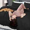image:imageUtopia Bedding Duvet Cover Queen Size  3 Piece with Zipper Closure  1 Comforter Cover 90X90 Inches amp 2 Pillow Shams 20X26 Inches Ivory Comforter Not IncludedBlack