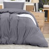 image:imageUtopia Bedding Duvet Cover Queen Size  3 Piece with Zipper Closure  1 Comforter Cover 90X90 Inches amp 2 Pillow Shams 20X26 Inches Ivory Comforter Not IncludedGrey