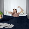 image:imageUtopia Bedding Duvet Cover Queen Size  3 Piece with Zipper Closure  1 Comforter Cover 90X90 Inches amp 2 Pillow Shams 20X26 Inches Ivory Comforter Not IncludedNavy