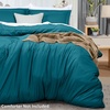 image:imageUtopia Bedding Duvet Cover Queen Size  3 Piece with Zipper Closure  1 Comforter Cover 90X90 Inches amp 2 Pillow Shams 20X26 Inches Ivory Comforter Not IncludedDenim Blue
