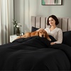 image:imageUtopia Bedding Duvet Cover Queen Size  3 Piece with Zipper Closure  1 Comforter Cover 90X90 Inches amp 2 Pillow Shams 20X26 Inches Ivory Comforter Not IncludedBlack