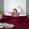 image:imageUtopia Bedding Duvet Cover Queen Size  3 Piece with Zipper Closure  1 Comforter Cover 90X90 Inches amp 2 Pillow Shams 20X26 Inches Ivory Comforter Not IncludedBurgundy