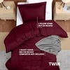 image:imageUtopia Bedding Duvet Cover Queen Size  3 Piece with Zipper Closure  1 Comforter Cover 90X90 Inches amp 2 Pillow Shams 20X26 Inches Ivory Comforter Not IncludedBurgundy