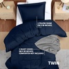 image:imageUtopia Bedding Duvet Cover Queen Size  3 Piece with Zipper Closure  1 Comforter Cover 90X90 Inches amp 2 Pillow Shams 20X26 Inches Ivory Comforter Not IncludedNavy