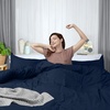 image:imageUtopia Bedding Duvet Cover Queen Size  3 Piece with Zipper Closure  1 Comforter Cover 90X90 Inches amp 2 Pillow Shams 20X26 Inches Ivory Comforter Not IncludedNavy