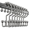 image:imageUtopia Bedding Double Glide Roller Shower Curtain Hooks Double Sided Rings Rust Proof Shower Curtain Hooks Matt NickelChrome