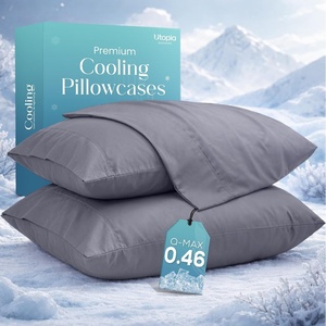image:imageCooling Pillow Cases Nylon Cooling Fabric Pillow Covers with Envelope Closure Smooth and Cooling Pillowcase Set 2 Pack King 20 x 40 Inches GreyGrey