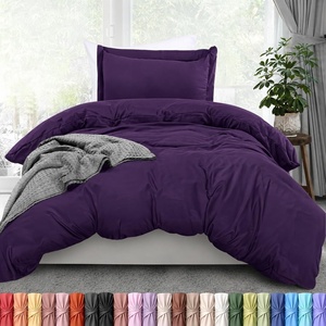 image:imageUtopia Bedding Duvet Cover Queen Size  3 Piece with Zipper Closure  1 Comforter Cover 90X90 Inches amp 2 Pillow Shams 20X26 Inches Ivory Comforter Not IncludedEggplant